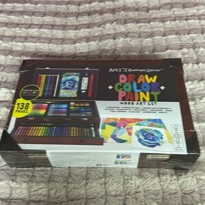 Art 101 Draw, Color, and Paint 136 Piece Multimedia Wood Art Set